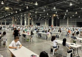 Aspirantes durante una prueba de la JQCV, en una imagen de archivo.