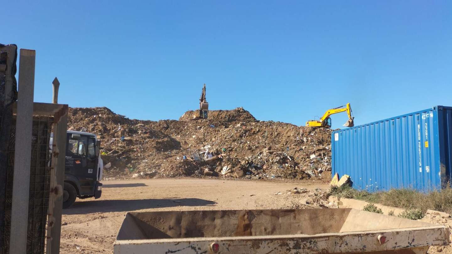 Parte del macrovertedero en el término de Quart.