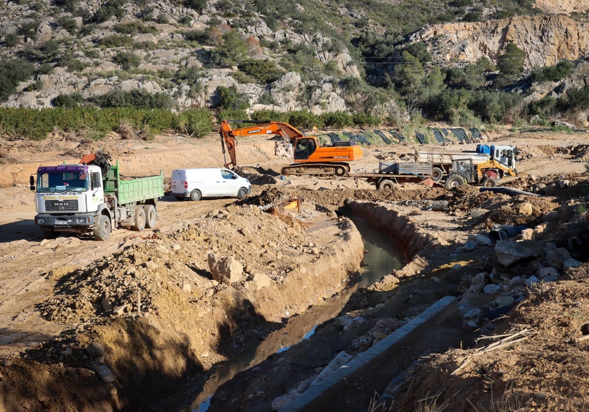 Trabajos realizados junto al barranco.