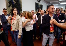 Diana Morant y Fernández Bielsa, en un comité nacional del PSPV.