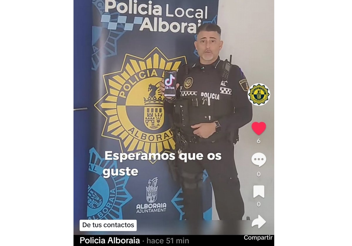 Cuenta de la Policía Local en Tik Tok.