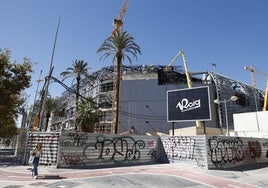 Obras de construcción del Roig Arena.