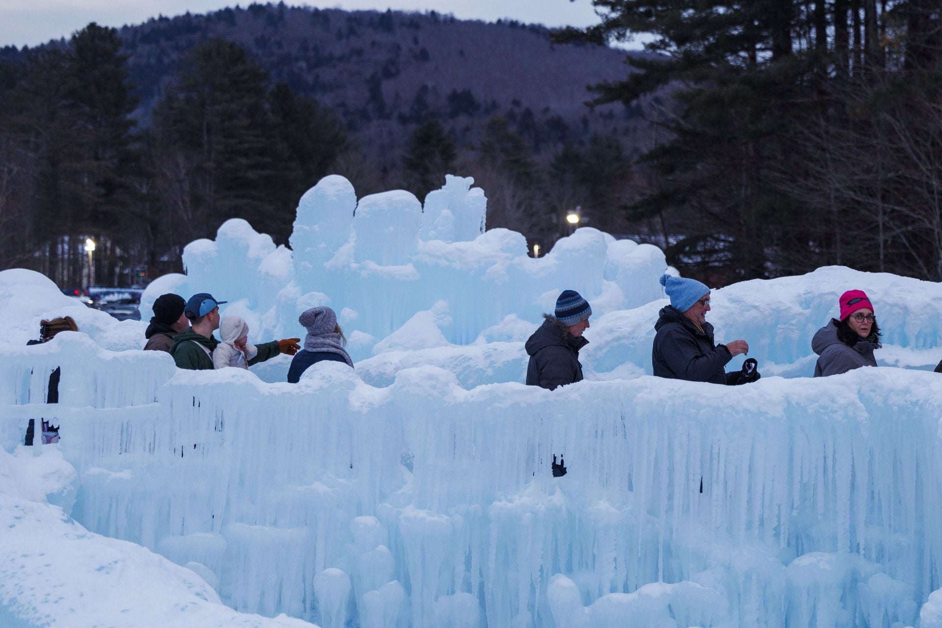 El espectáculo de los castillos de hielo de New Hampshire