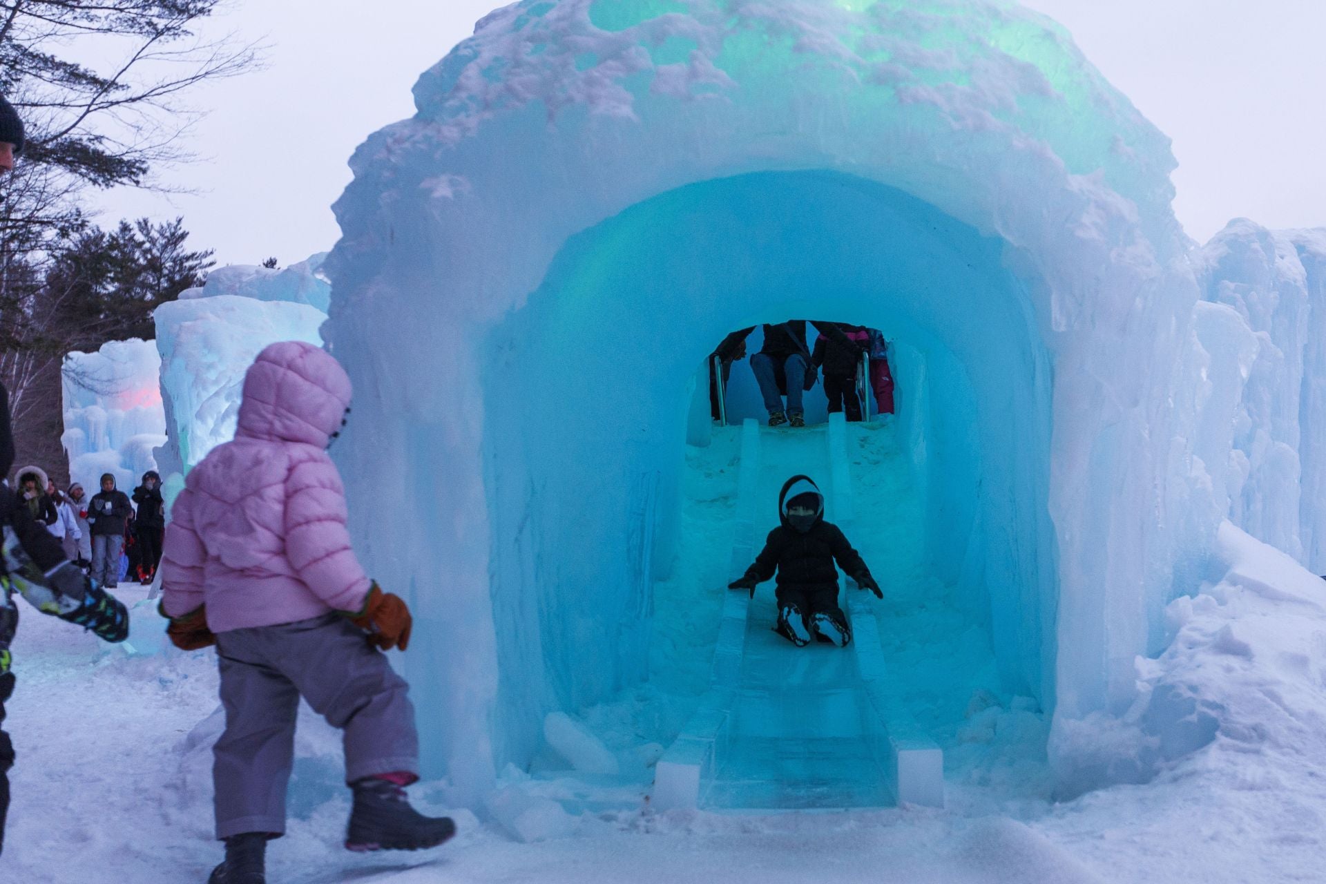 El espectáculo de los castillos de hielo de New Hampshire