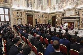 El Papa Francisco a recibido a seminaristas y formadores de las diócesis de Valencia.