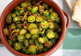 Salteado con okra.