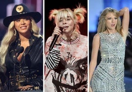 Beyoncé, Billie Eilish y Taylor Swift, nominadas para los Premios GRammy 2025.