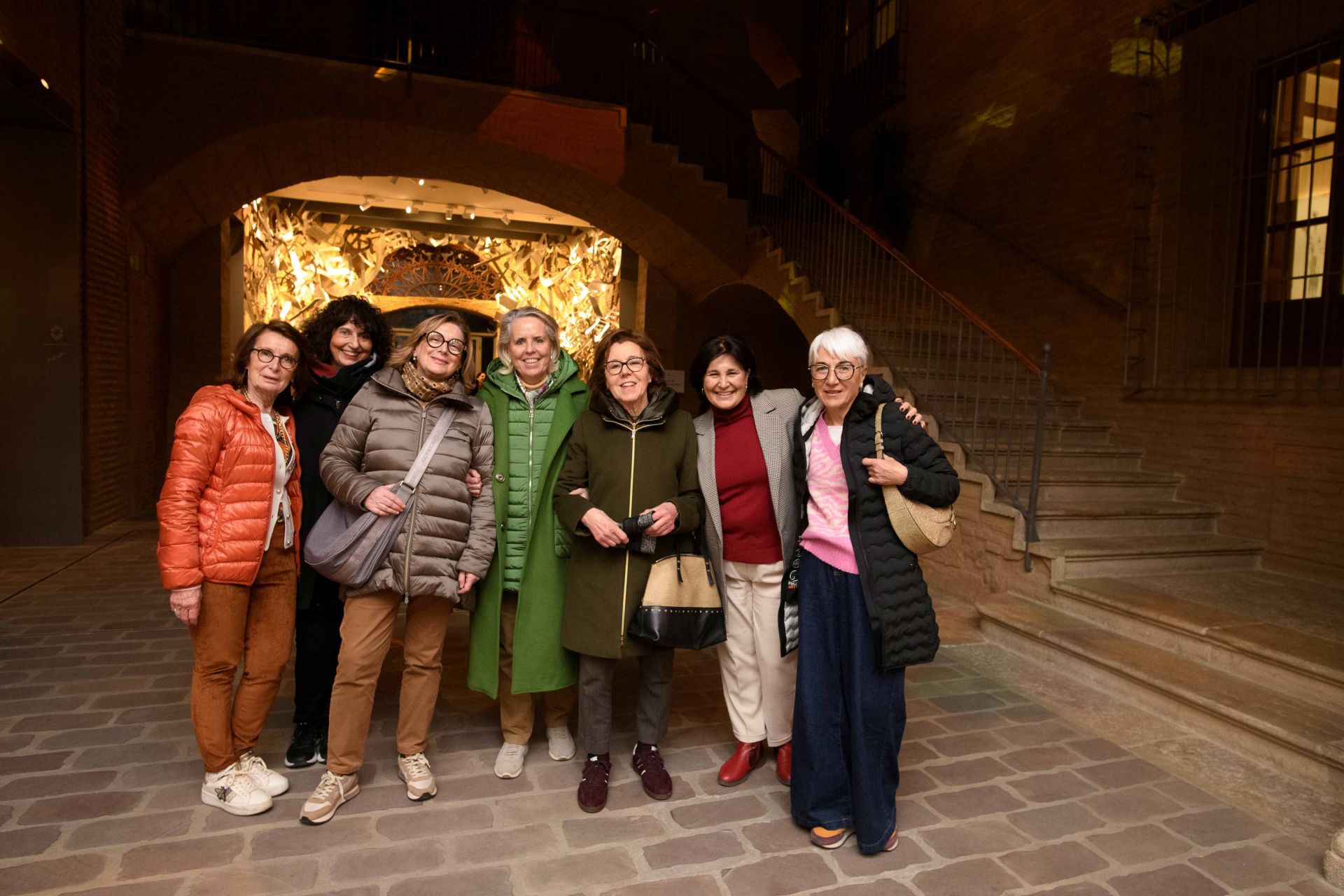 Algunas de las visitantes del Club Cámara al Centro de Arte Hortensia Herrero. 