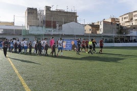 El homenaje que rindió el CD Llosa a Salvador Suárez el pasado 18 de enero.