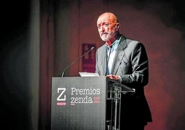 Arturo Pérez-Reverte, en los Premios Zenda.