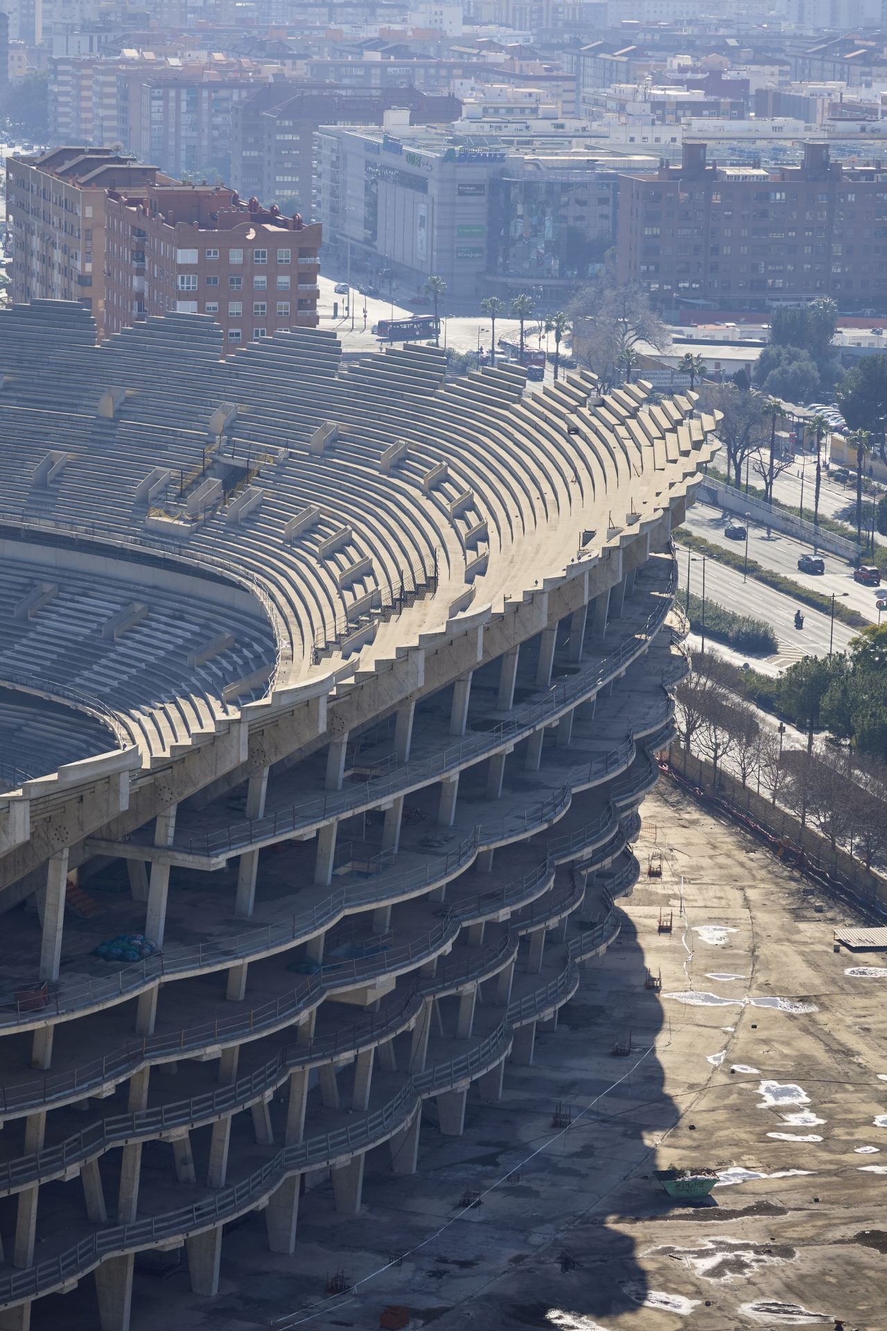 Así están actualmente las obras del nuevo Mestalla