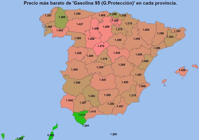 Precios más baratos de la gasolina el 6 de febrero de 2025.