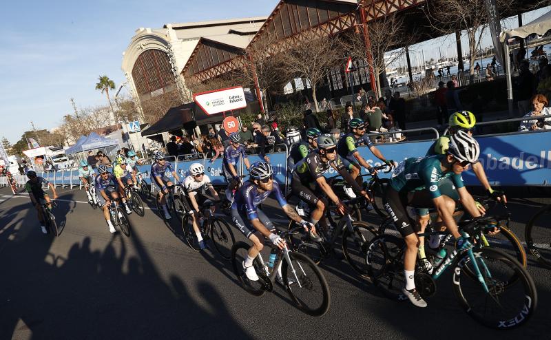 Final de una etapa de la Volta en Valencia, en una imagen de archivo.