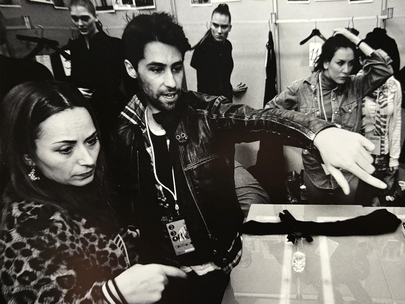 María Escoté y Juan Vidal en su camerino.