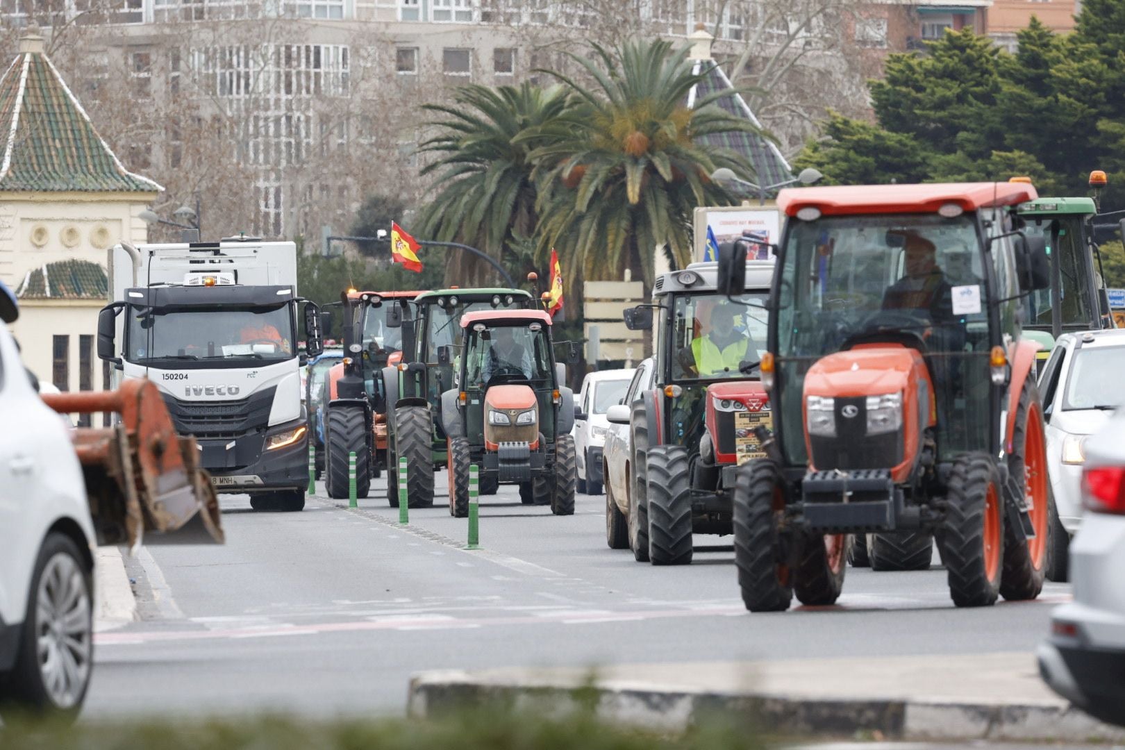 Fotos de la tractorada en Valencia