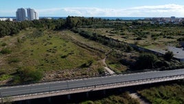 Cauce del Palancia a su paso por Sagunto.