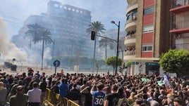 Mascletà durante las fiestas del año pasado.