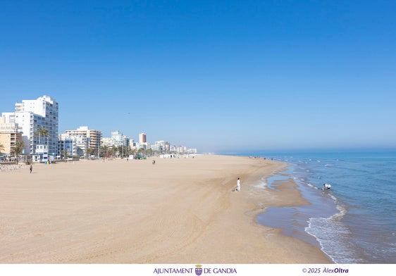 Estado actual de la playa Nord de Gandia.