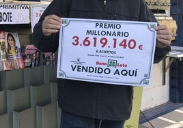 Ganador de un bote millonario de lotería, en una imagen de archivo.