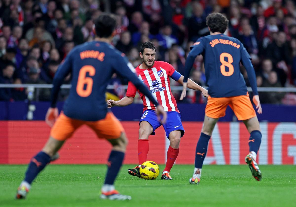 Una imagen del Atlético de Madrid-Valencia CF del pasado año.