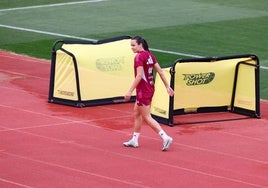 Amaiur Sarriegi durante un entrenamiento.