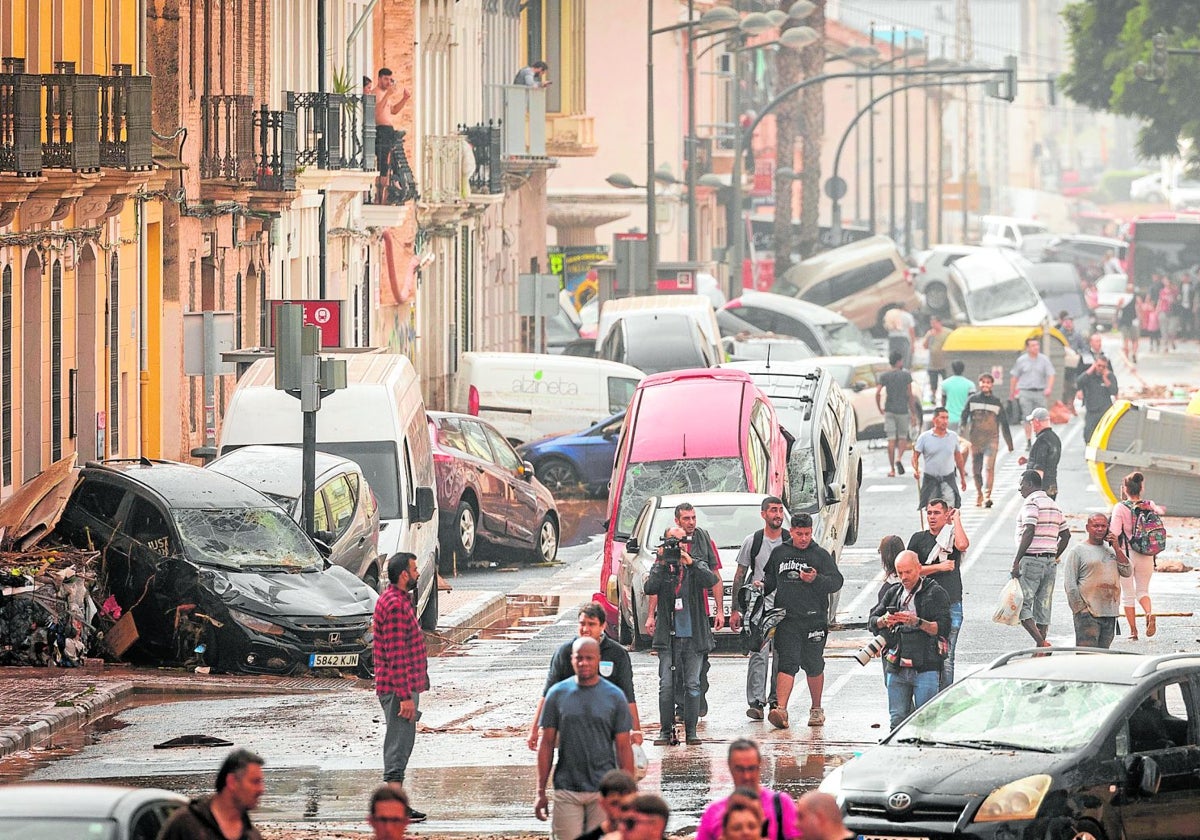 Caos y desolación en uno de los municipios afectados.