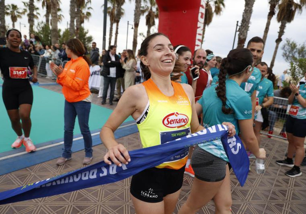 María Ureña, tras ganar la 15K del año pasado.