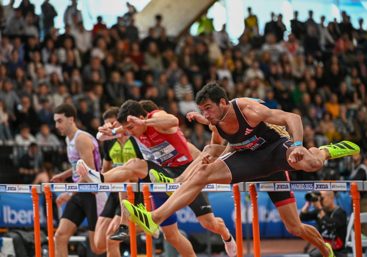 Quique Llopis, en plena competición este domingo por la mañana.