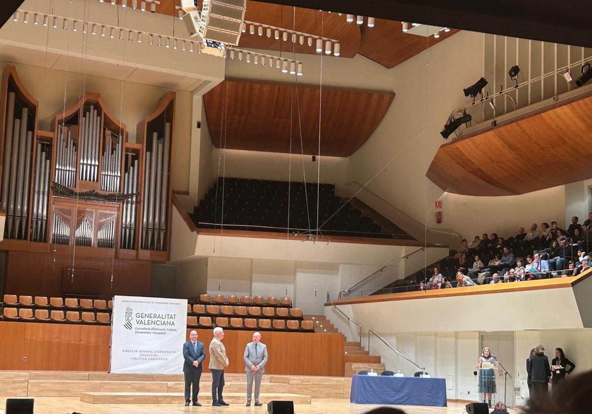 Acto de entrega en el Palau de la Música de Valencia.