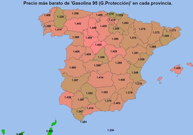 Precios más baratos de la gasolina el 27 de febrero de 2025.