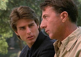 Los actores Tom Cruise y Dustin Hoffman.