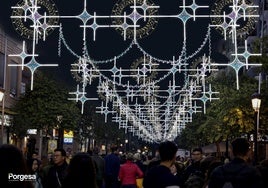 Recreación de las luces de Sueca Literato Azorín.