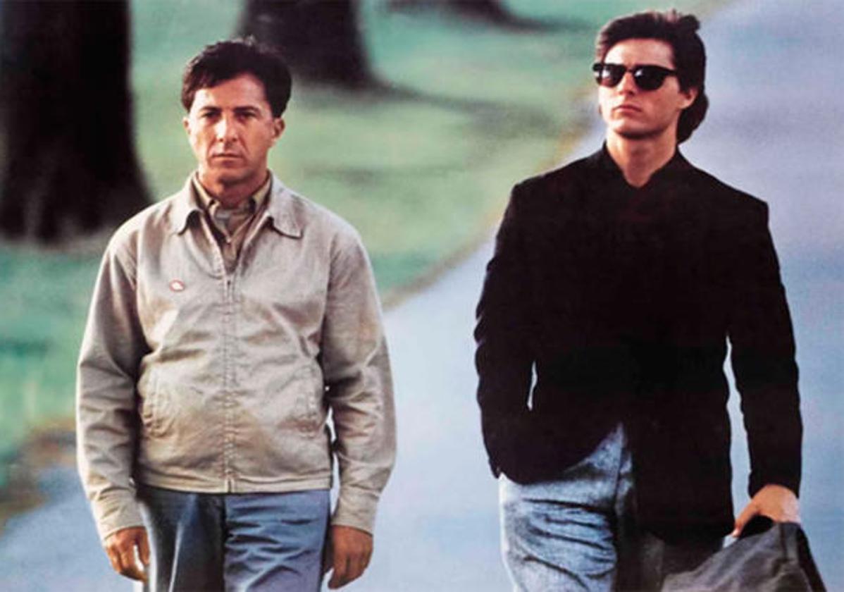 Los actores Dustin Hoffman y Tom Cruise.