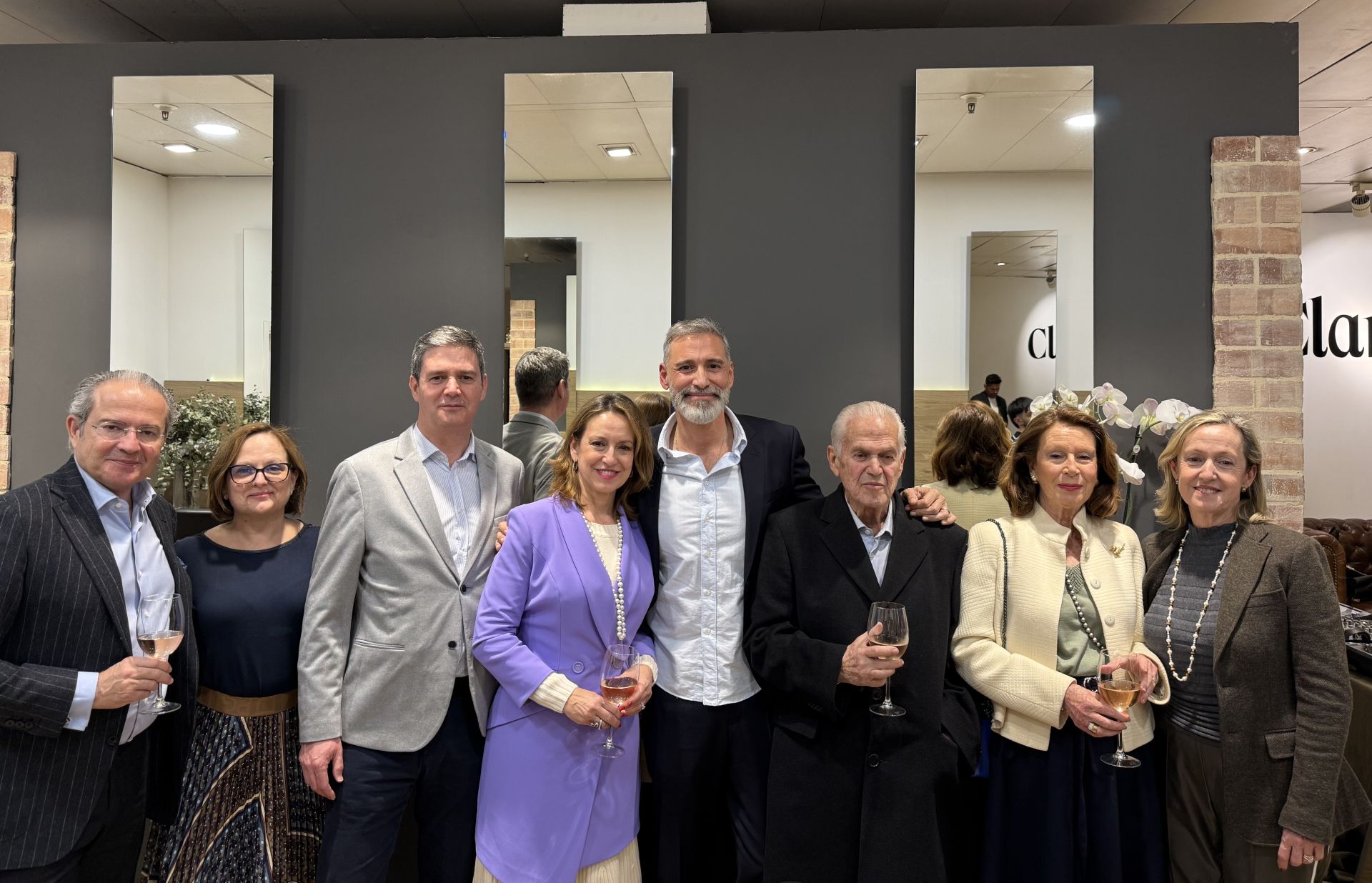 Vicente Ruiz, Mónica Rubio, Javier y Alicia Torres, Max Rese, Rafael Torres, Mª Jesús García y Piquena Torre.