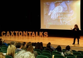 Cristina Gutiérrez, durante la charla.