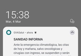 El mensaje que se ha recibido en los móviles y que ha colapsado la aplicación de Sanidad.