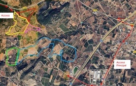 Plano de la ubicación de la planta solar fotovoltaica incluida en el anteproyecto.