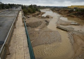 Uno de los cauces del término municipal de Cheste, el pasado martes.