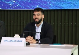 Guillermo Utor, en la rueda de prensa de resultados de la naviera.