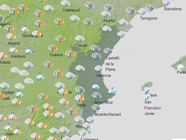 Previsión del tiempo para el sábado.