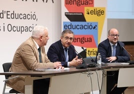 Daniel McEvoy, José Antonio Rovira e Ignacio Martínez, durante la presentación de resultados.