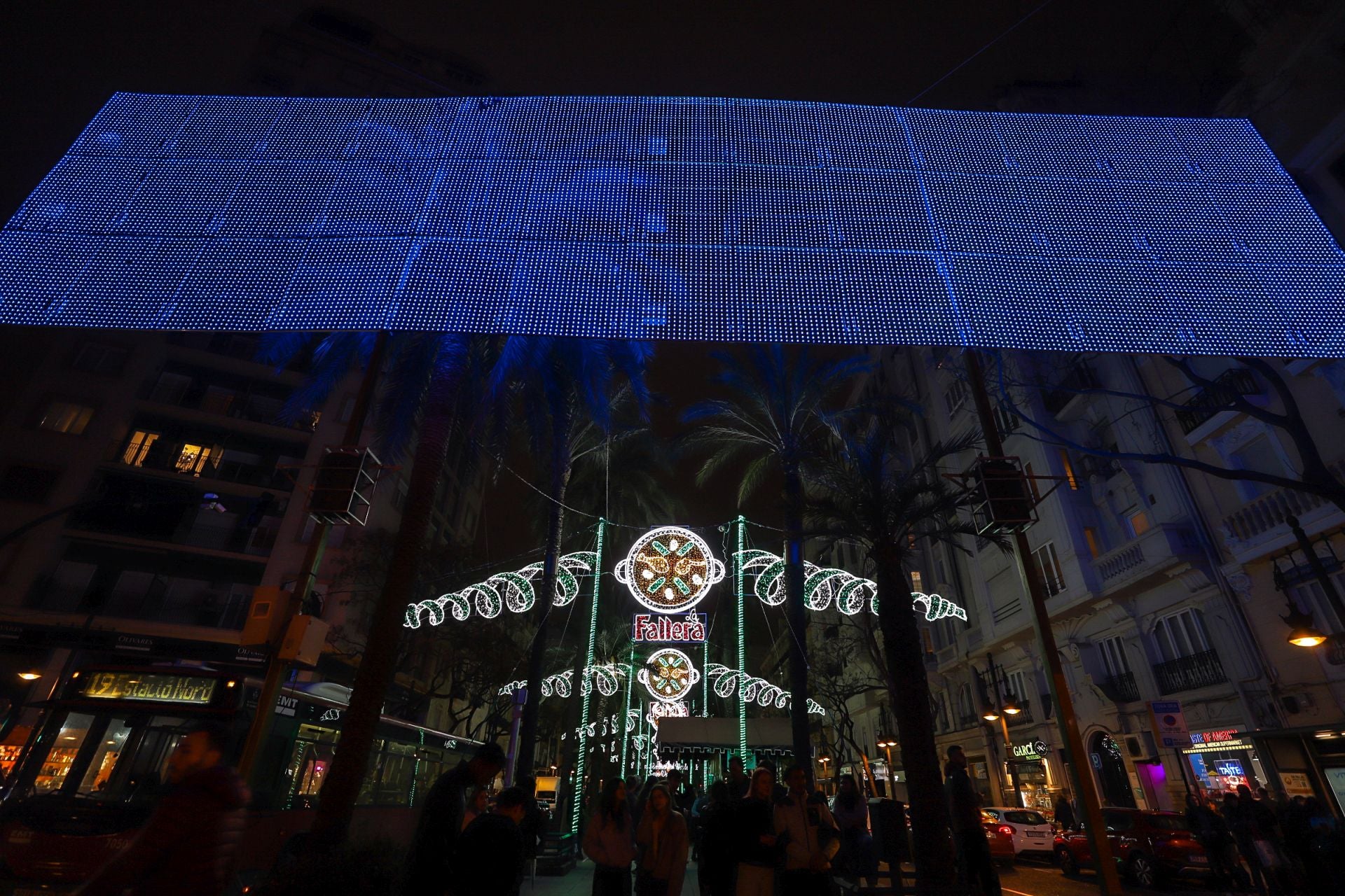 Encendido de luces en las Fallas de Valencia 2025