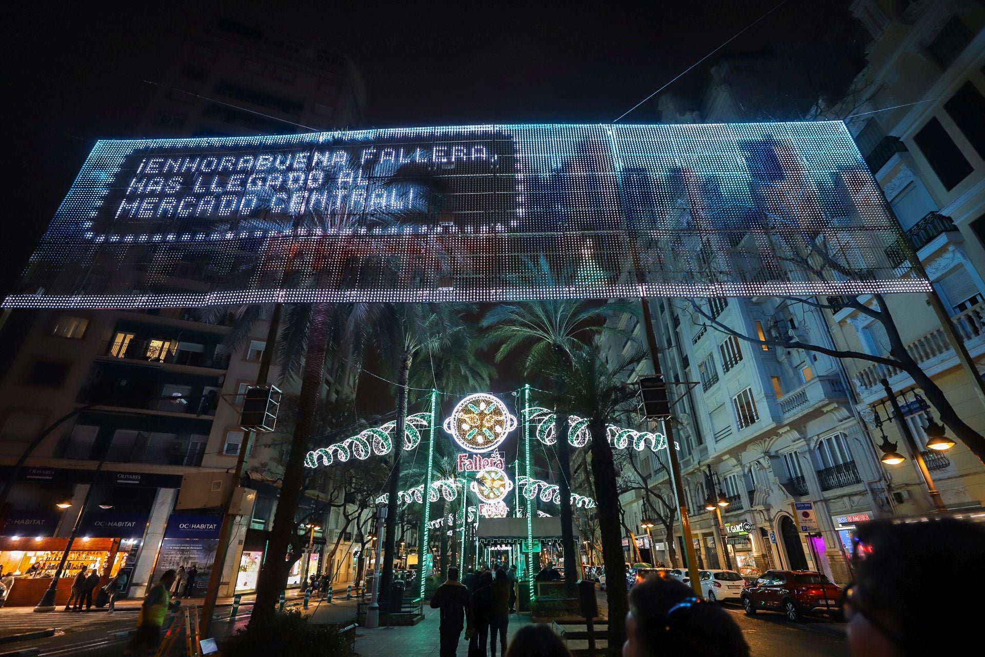 Encendido de luces en las Fallas de Valencia 2025