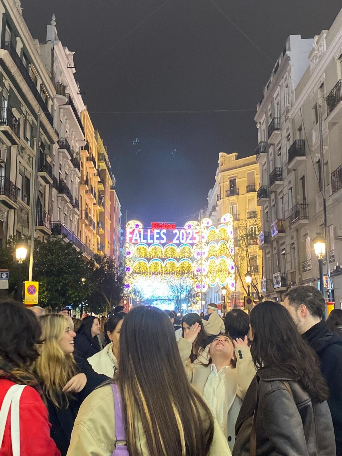 Encendido de luces en las Fallas de Valencia 2025