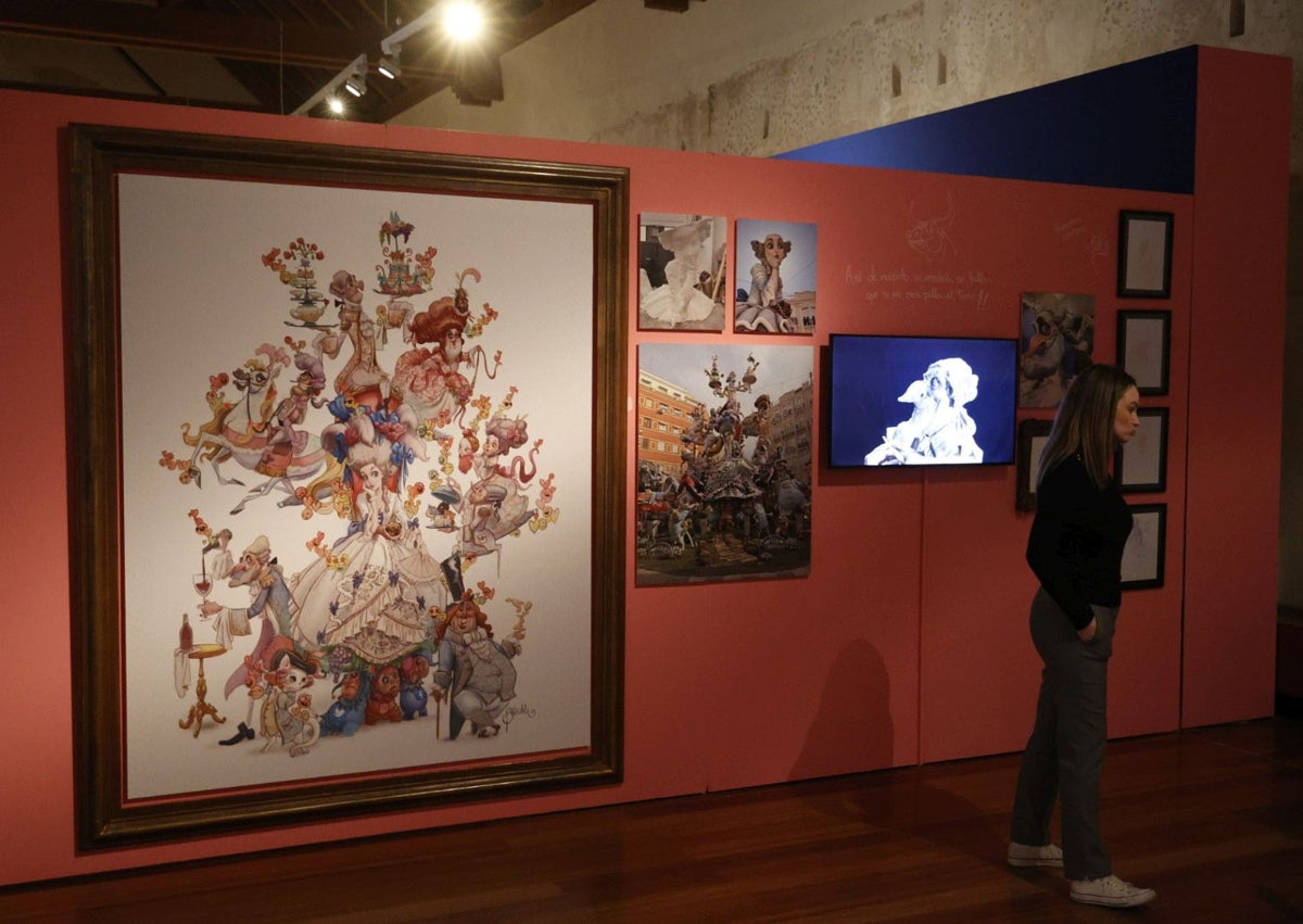 Imagen secundaria 1 - Obras de la exposición que se puede ver en el Centro del Carmen.