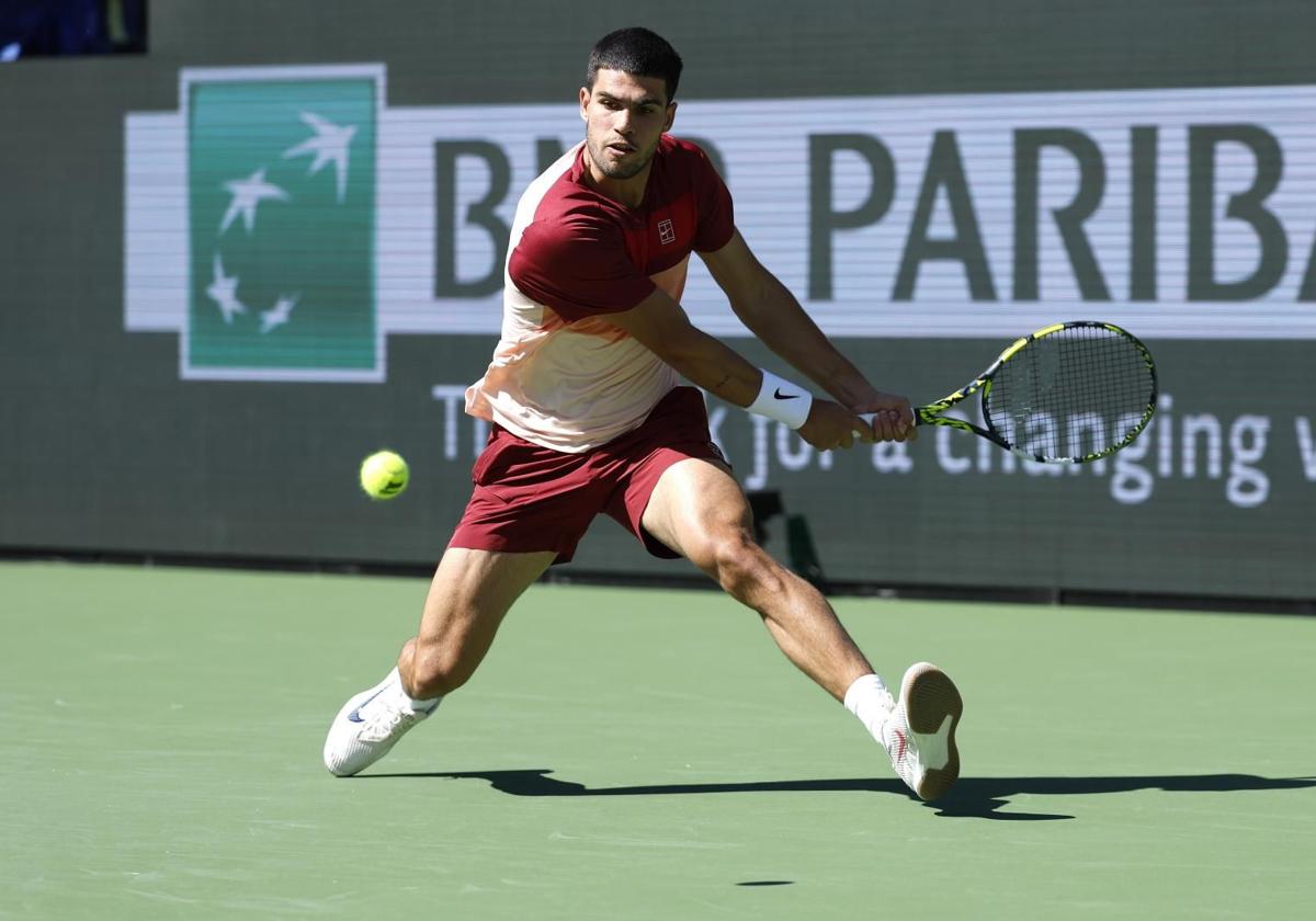 Alcaraz, en Indian Wells.