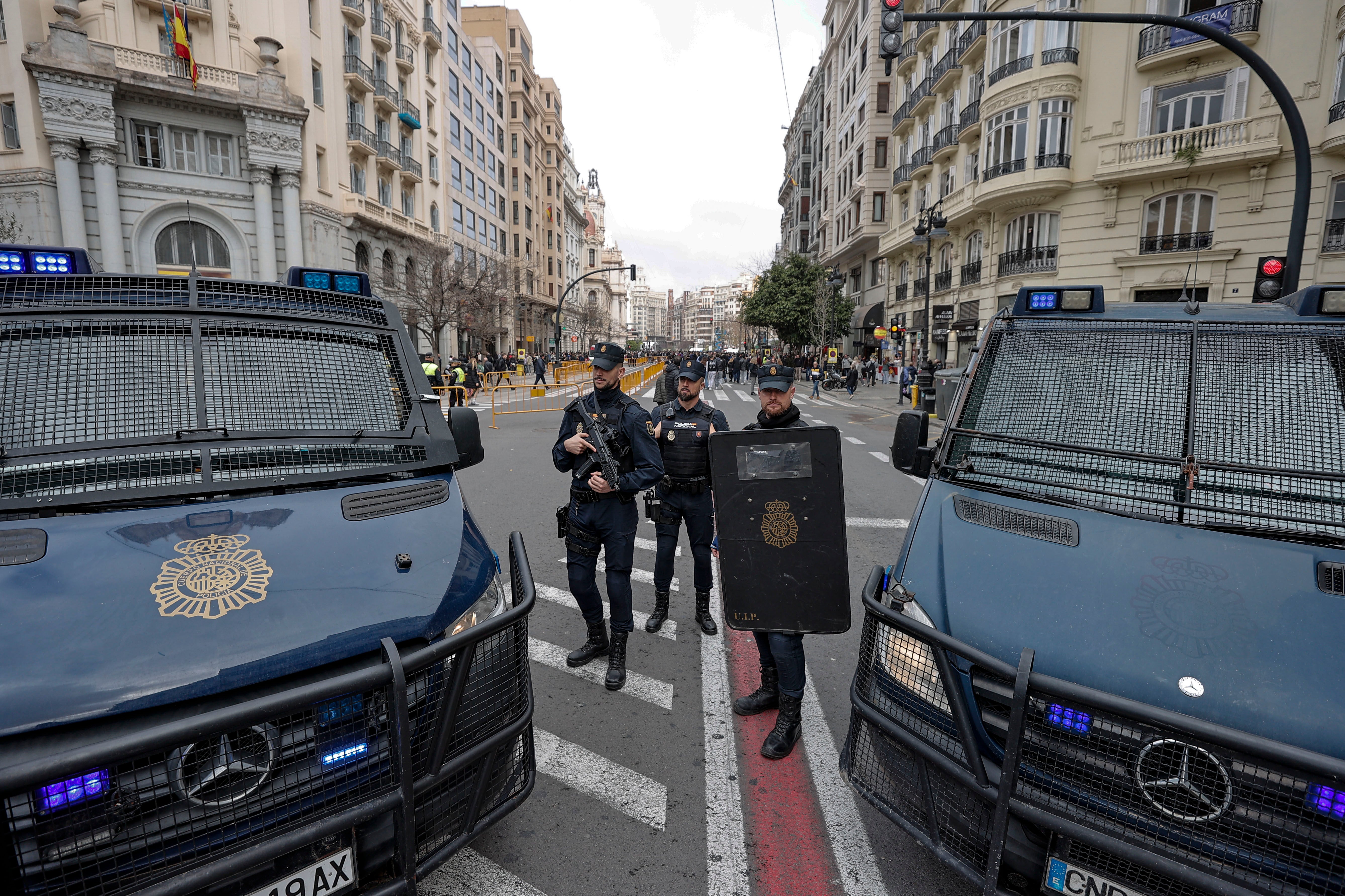 Dispositivo policial en Valencia estas Fallas.