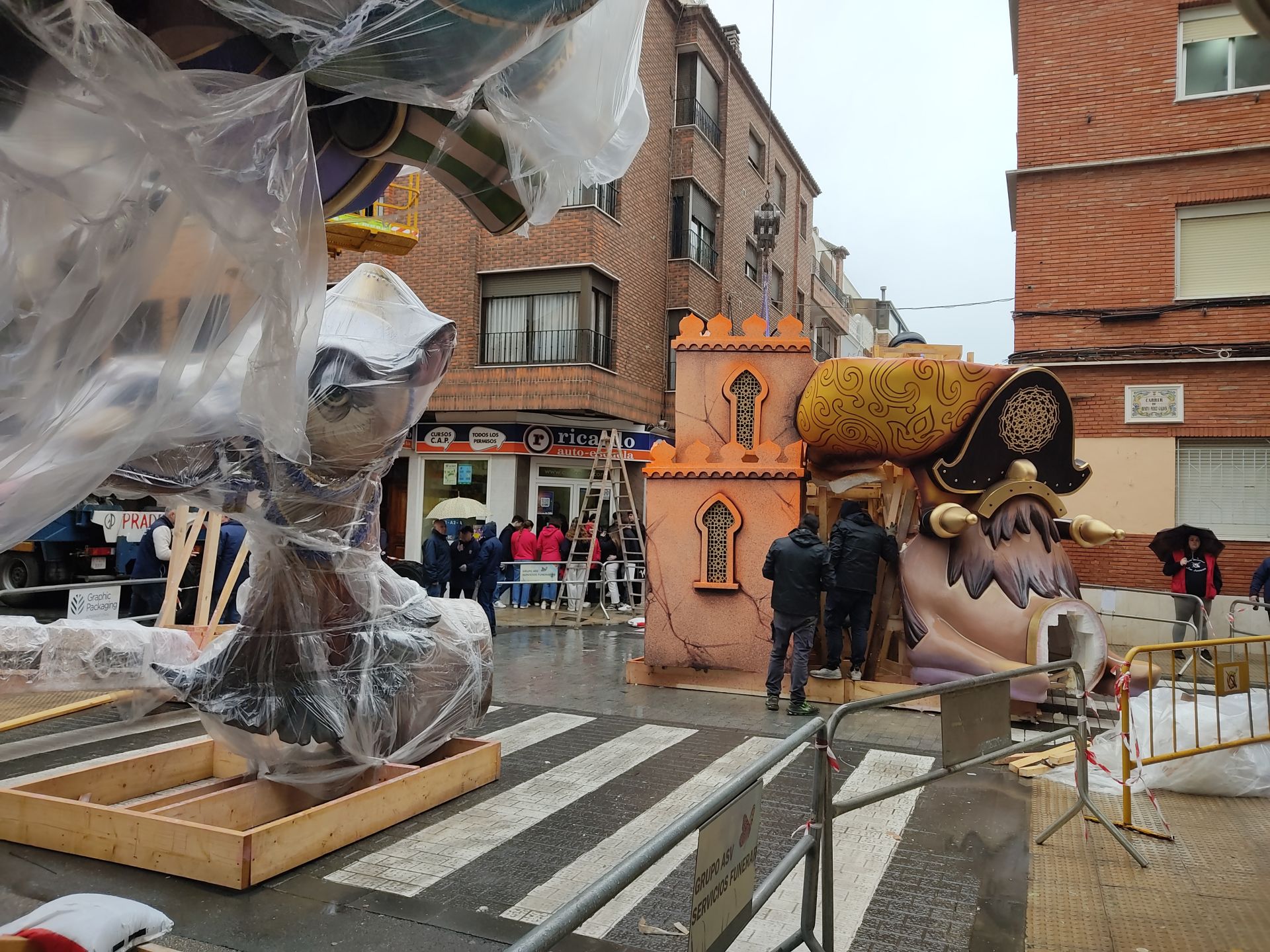 Plantà en la Falla Camí Nou de Alzira.