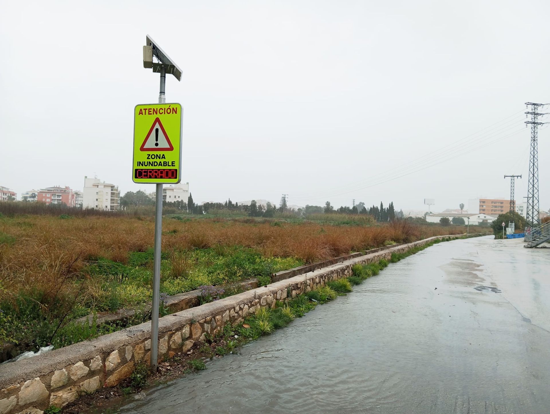 La señal que marca este viernes que el camí de la Bota está cerrado.