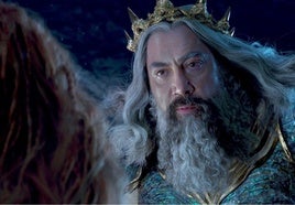 Javier Bardem como Rey Tritón en el remake de 'La Sirenita'.